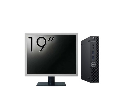 Pachet Calculator Second Hand DELL OptiPlex 3070 Mini, Intel Core i3-9100T 3.10 - 3.70GHz, 8GB DDR4, 256GB SSD + Monitor 19 Inch NewTechnology Media foto