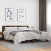 VidaXL Cadru de pat, stejar fumuriu 200x200 cm lemn prelucrat și metal 3280084