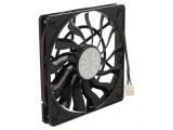 Ventilator axial 12V 120x120x15mm negru