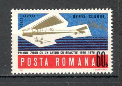 Romania.1970 Posta aeriana-Avionul cu reactie H.Coanda TR.319 foto