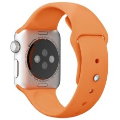 Curea iUni compatibila cu Apple Watch Ultra/SE/8/7/6/5/4/3/2/1, 38mm, Silicon, Orange