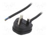 Cablu 3x1mm2 BS 1363 LIAN DUNG cu mufă PVC 1m negru 13A 250V