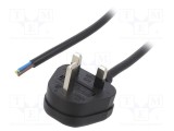 Cablu 3x1mm2 BS 1363 LIAN DUNG cu mufă PVC 1m negru 13A 250V