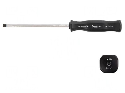 Şurubelniţă plată ESD 5,5x1,0mm cu lamă lungă de 125mm foto