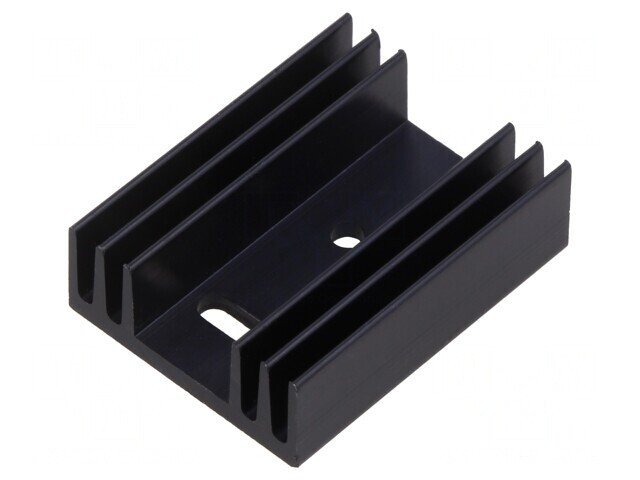 Radiator extrudat cu aripioare negru 37.5mm x 29mm