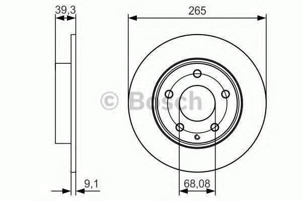 Disc frana MAZDA 3 (BM) (2013 - 2016) BOSCH 0 986 479 C26