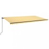Copertina retractabila manual, galben si alb, 600x350 cm