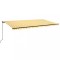 Copertina retractabila manual, galben si alb, 600x350 cm