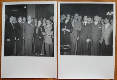 2 fotografii originale din anii 50, Petru Groza si nomenclatura comunista foto