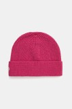 Lacoste caciula de lana culoarea roz, de lana, RB0805