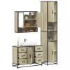 VidaXL Set mobilier de baie, 3 piese, stejar sonoma, lemn prelucrat 3301111