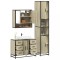 vidaXL Set mobilier de baie, 3 piese, stejar sonoma, lemn prelucrat 3301111