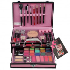 Valiza Profesionala Machiaj, Multifunctionala, Magic Color Makeup Kit, Pink Secret foto