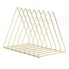 Suport Cărți, Metalic, 8 Compartimente, Culoare Auriu, Dimensiuni 27x17.5x20 cm, Oem