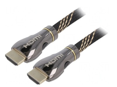 Cablu HDMI 2.1 Negru 3m Textilă foto