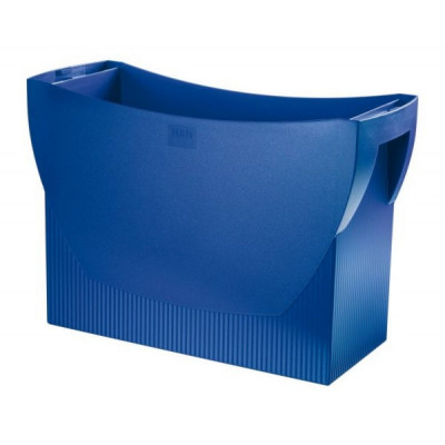 Suport Dosare Suspendabile, 390x150x260 mm, Polistiren, Capacitate 20 Dosare, Albastru, Suport din Plastic pentru Documente, Organizator Dosare Suspen foto