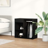 VidaXL Dulap cosmetic negru din stejar 80x40x75 cm fabricat din lemn prelucrat