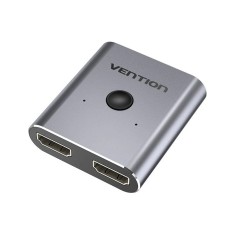 SWITCH video Vention, HDMI(M) la 2 x HDMI(M), bi-directional, rezolutie 4K la 60Hz, aluminiu, gri, &amp;quot;AFUH0&amp;quot; (timbru verde 0.08 lei) - 6922794743731 foto