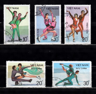 A12 S5 10 - Timbre foarte vechi - Vietnam - patinaj artistic foto