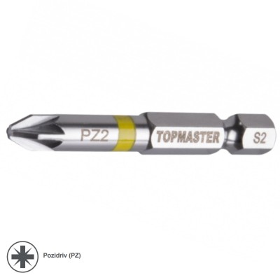 TOPMASTER Set 2 biti stea PZ2 prindere hexagonala 1/4&amp;amp;quot; lungime 50 mm foto