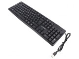 Tastatură USB Neagră 1,2m US Layout