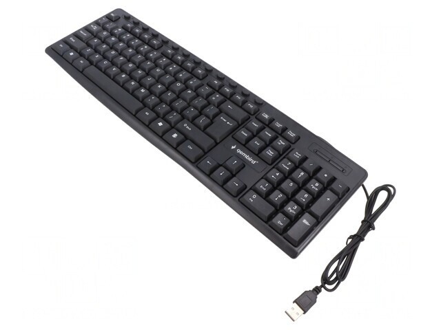 Tastatură USB Neagră 1,2m US Layout