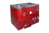 Pachet incalzire si apa calda 4 camere Termosemineu FORNELLO STAR Red 34 kw pe combustibil solid prevazut cu plita si cuptor pentru gatit, echipat cu