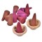 Conuri Parfumate, Model Santal, Multicolor, Set 100 Bucăți, Suport Ceramică