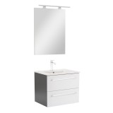 Mobilier complet de baie Vario Clam 60 antracit-alb