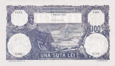 REPRODUCERE bancnota 100 lei 1 februarie 1923 Romania foto