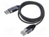 Cablu USB 3.0 RJ45 Goobay, 1m, U/FTP, mufă A nichelată
