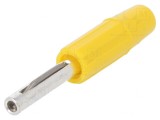 Mufă Banană 4mm Galbenă 10A 60VDC Neizolată, DELTRON