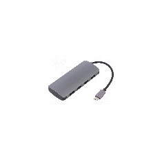 Cablu DC soclu, USB A soclu x4, USB C mufa, USB 3.1, lungime 0.2m, {{Culoare izola&#355;ie}}, QOLTEC - 50379