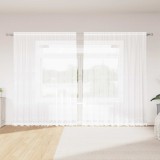 vidaXL Cortină din Dantelă cu perdele Alb 200 x 300 cm Poliester 4107897
