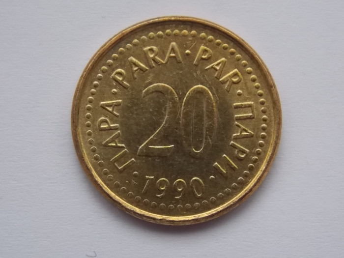 20 PARA 1990 IUGOSLAVIA