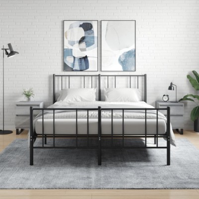 vidaXL Noptiere, 2 buc., gri sonoma, 40x35x50 cm, lemn compozit 830697 foto