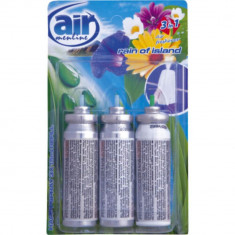 Rezerve Odorizant Spray AIR Rain of Island, 15 ml, 3 Buc/Set, Rezerve Odorizante Camera, Rezerve Odorizante Casa, Rezerve Odorizant Pulverizator de Ca