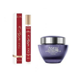 Cumpara ieftin Set parfum dama Sentio Rojo 045 35 ml si crema de fata Anew 55 ani +, de zi, Avon