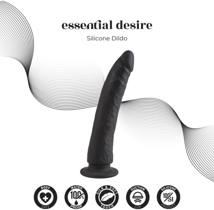 Dildo VIRGITE - ESSENTIALS negru