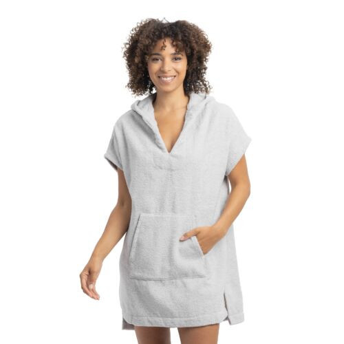 Poncho de plaja pentru femei Homelevel, L, Gri, Bumbac organic, 54982.3