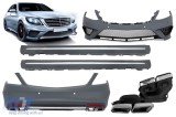 Un pachet de design tip S63 potrivit pentru Mercedes S-Class W222 2013-2017, cu praguri pentru ampatament lung Performance AutoTuning