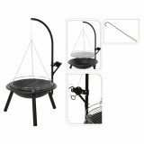 ProGarden Bol de foc cu grătar barbecue &quot;BBQ&quot; 55 cm