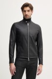 Sisley geaca barbati, culoarea negru, de tranzitie, 21DYSN03P
