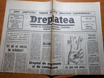 ziarul dreptatea 1 iunie 1991-cataclismul berevoiesti,comuna pantelimon foto