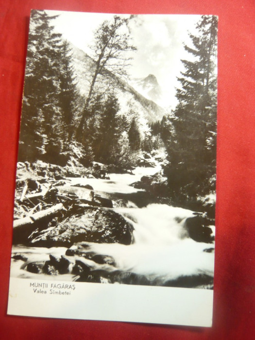 Ilustrata Muntii Fagaras - Valea Sambetei circulat 1962