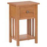 vidaXL Masă de reviste cu sertar, 35 x 27 x 55 cm, lemn masiv stejar