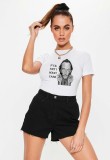 Tricou dama alb - Dali - I want CASH - 2XL, THEICONIC