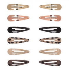 Set Clame de Păr Metalice, Multicolor, 5cm, 12 Bucăți