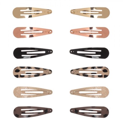 Set Clame de Păr Metalice, Multicolor, 5cm, 12 Bucăți foto