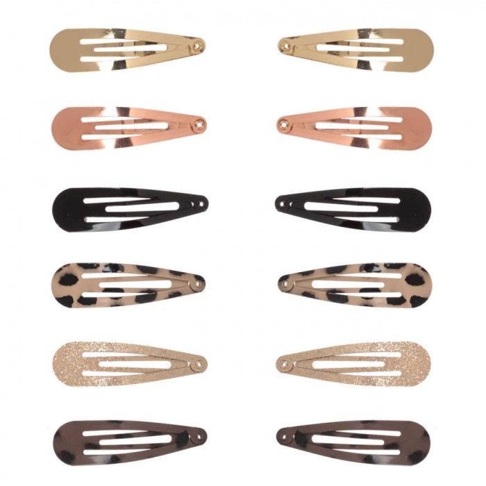 Set Clame de Păr Metalice, Multicolor, 5cm, 12 Bucăți